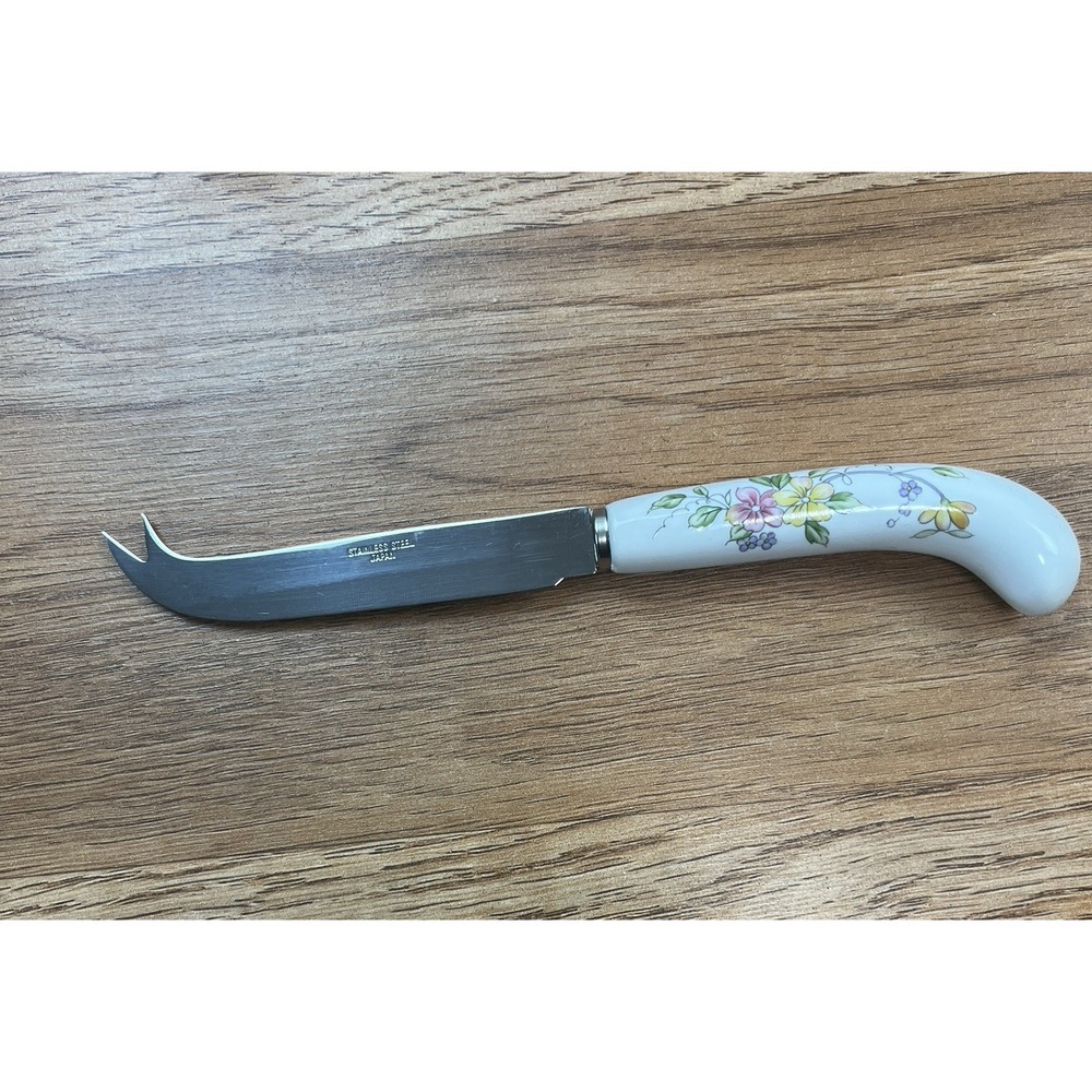Andrea by Sadek Vintage Floral Cheese Knife with‎ Forked Tip